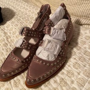 Free People Copper Studded Flat